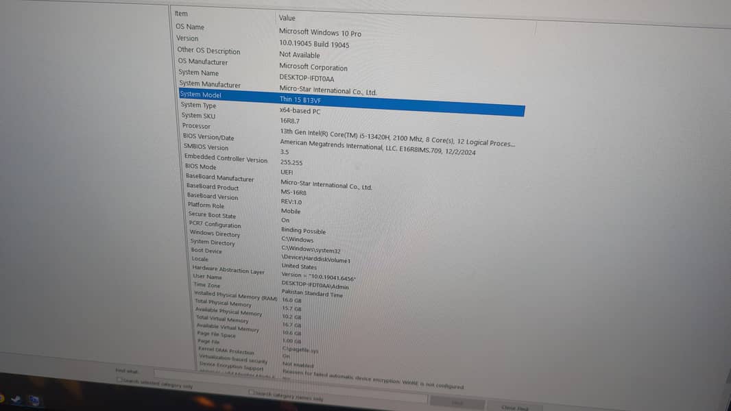 Msi thin gamming laptop 4