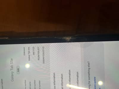 Samsung Galaxy Tab S5e only screen damage touch is working, Tablet