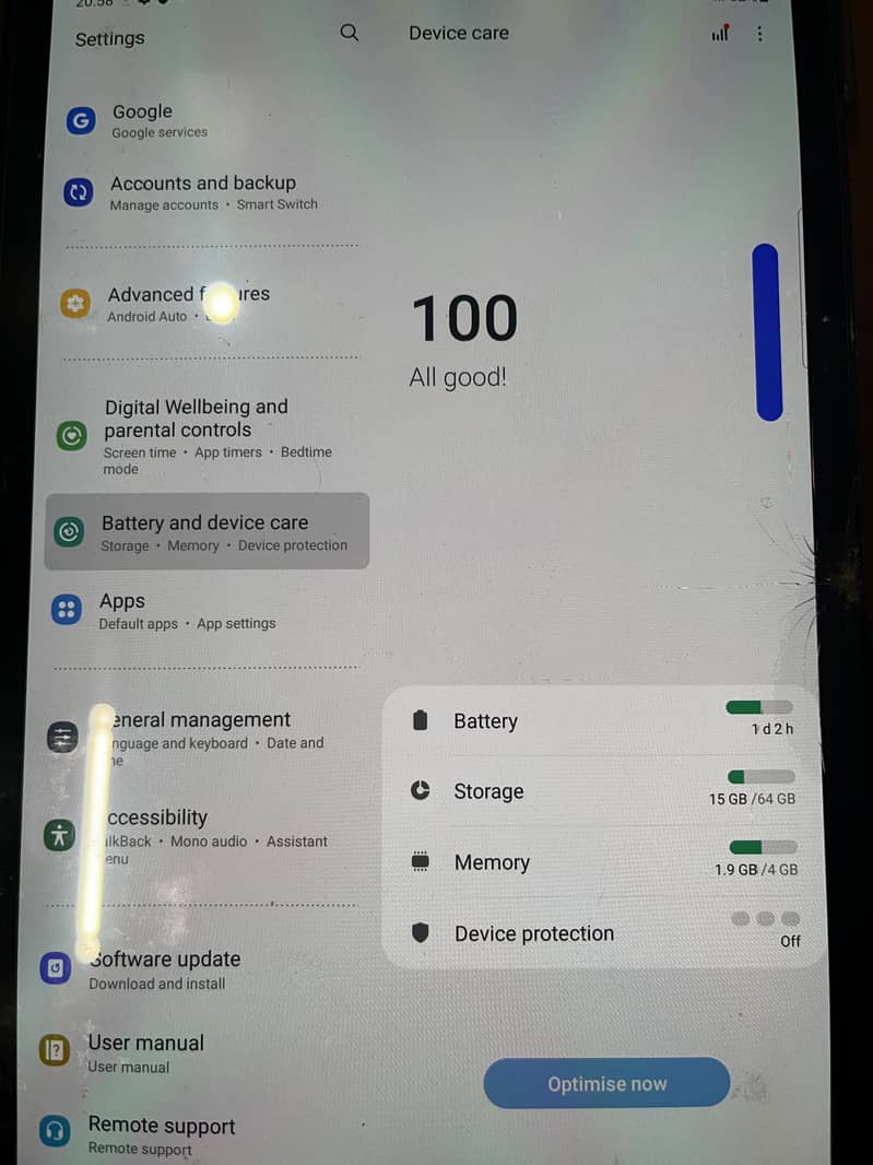 Samsung Galaxy Tab S5e only screen damage touch is working, Tablet ...