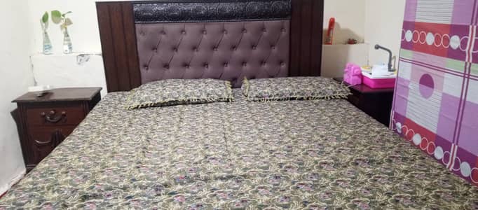 Used King Size Bed with Mattress for Sale