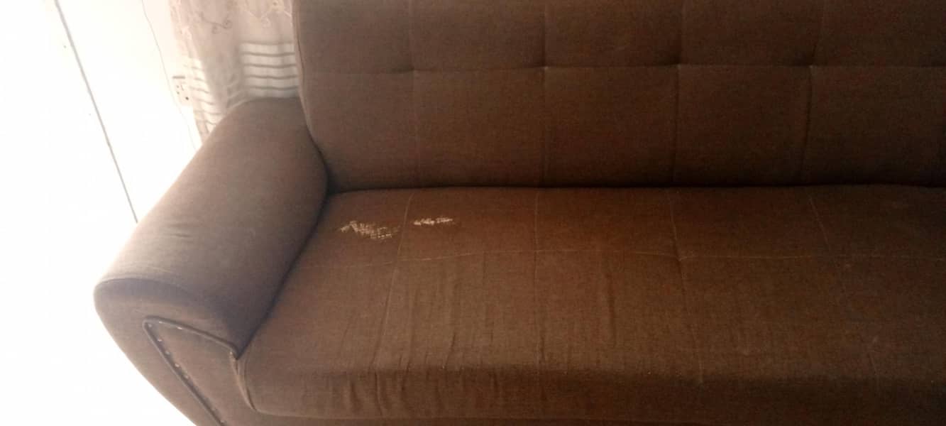 brown colored sofa set 3