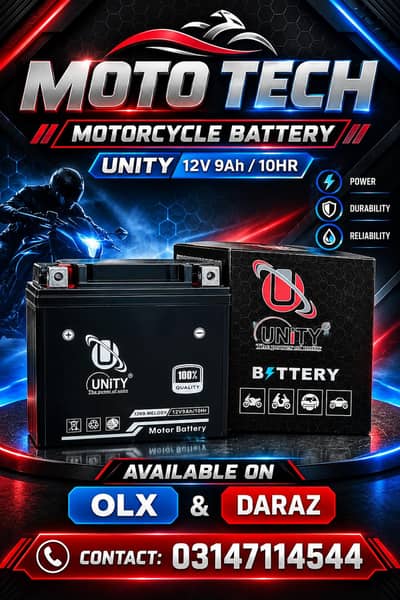 Unity 12V 9Ah Dry Battery – GS150, GR150, GD110