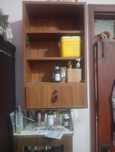shelves with glass