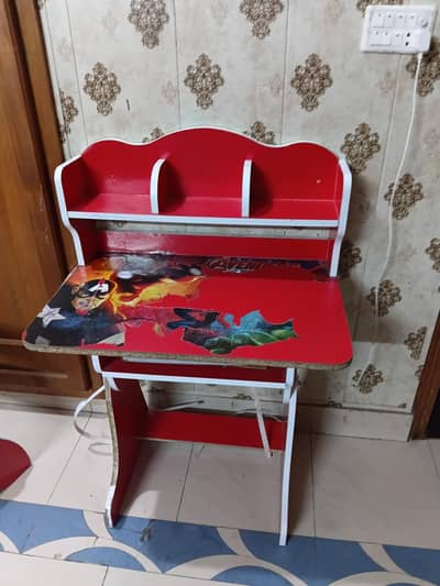 study table and swings slides