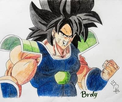 Sketch of Broly from Anime: Dragon ball