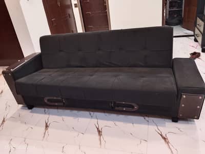 BLACK SOFA CUM BED FOR SALE