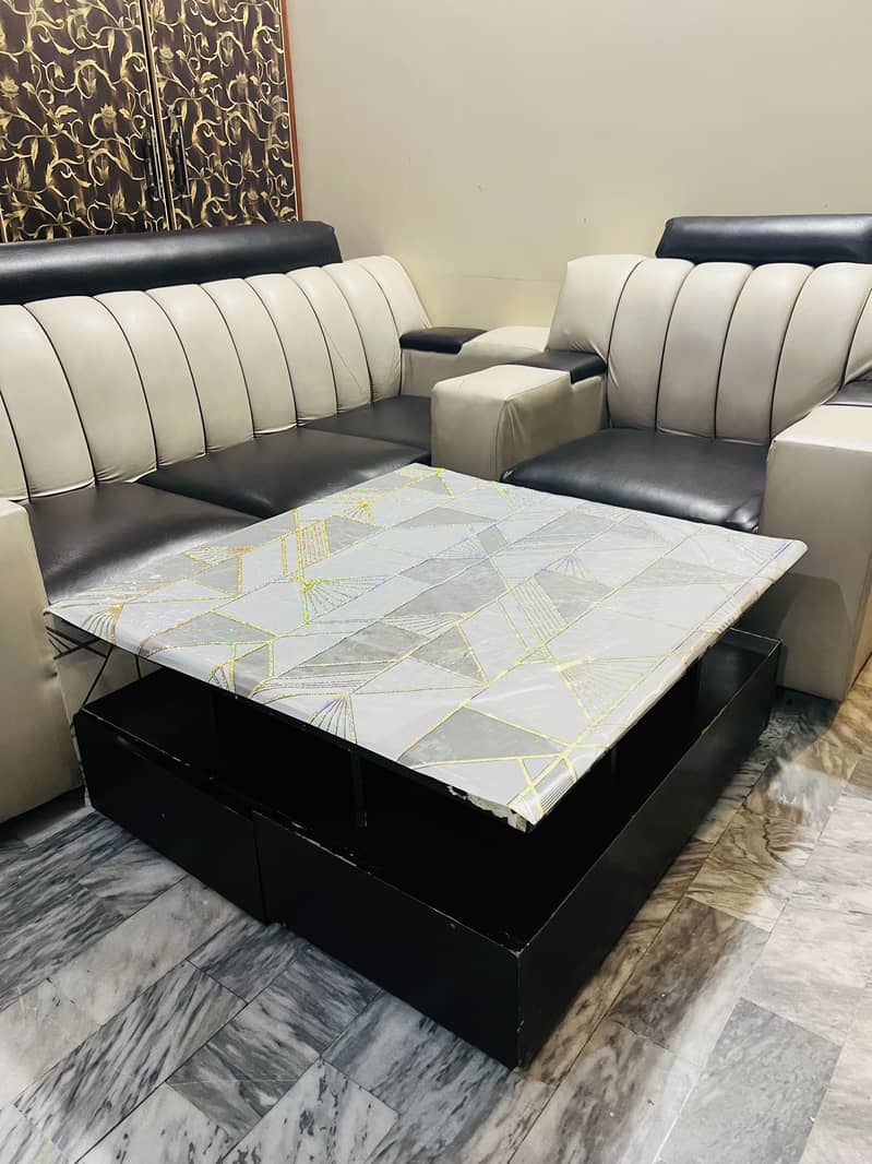 6 Seater Sofa Set With table 1