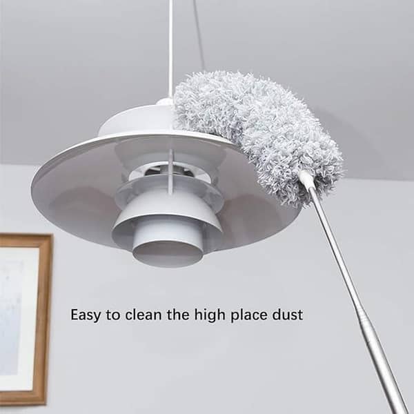 Super Long 280cm Microfiber Duster with Extendable Pole | Bendable & Washable Feather Duster for High Ceiling Fans, Cobwebs & Car Cleaning