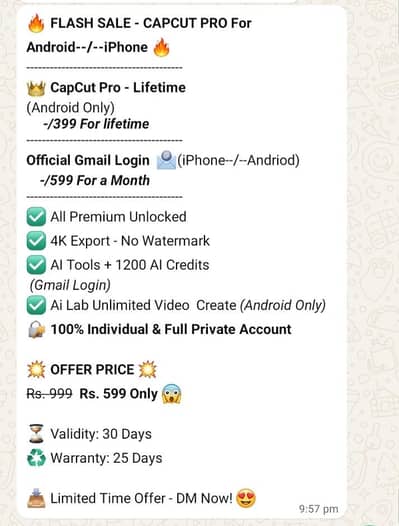 Capcut Pro For iPhone and Android