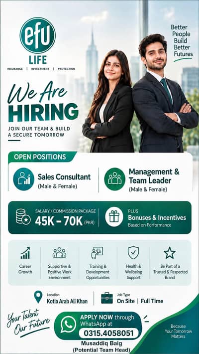 Pakistan biggest financial institute offer jobs