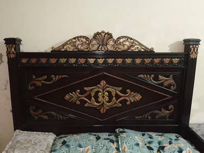 King Size Bed Set with 2 Side Tables & Dressing Table