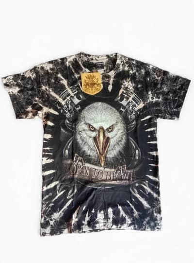 Mens Cotton T-Shirt Eagle Design M Size