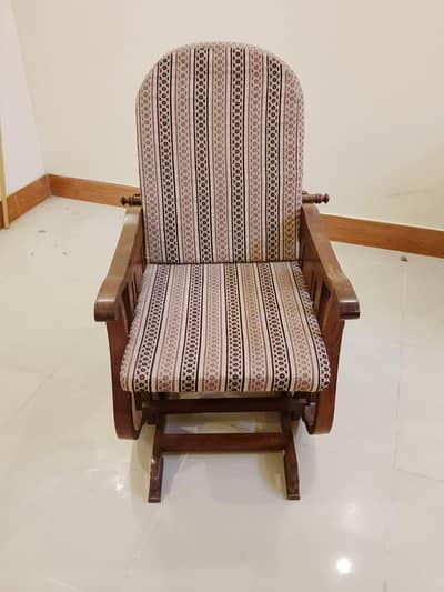 Premium Sheesham Rocking Chair w/ Footrest