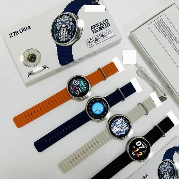 Super Amoled Display Z 78  Original Premium Smart Watch description  Original Z78 Ultra Smart Watch - 1.52" Large AMOLED Smartwatch Display, Bluetooth Calling SMARTWATCH Fitness Tracker (Multi-Color Options) smart watch