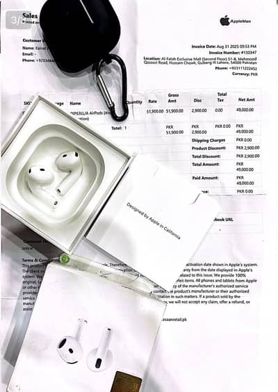 Apple AirPods (4th Generation) — Model MXP63LL/A