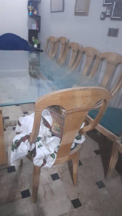 dining table and 8 cheer