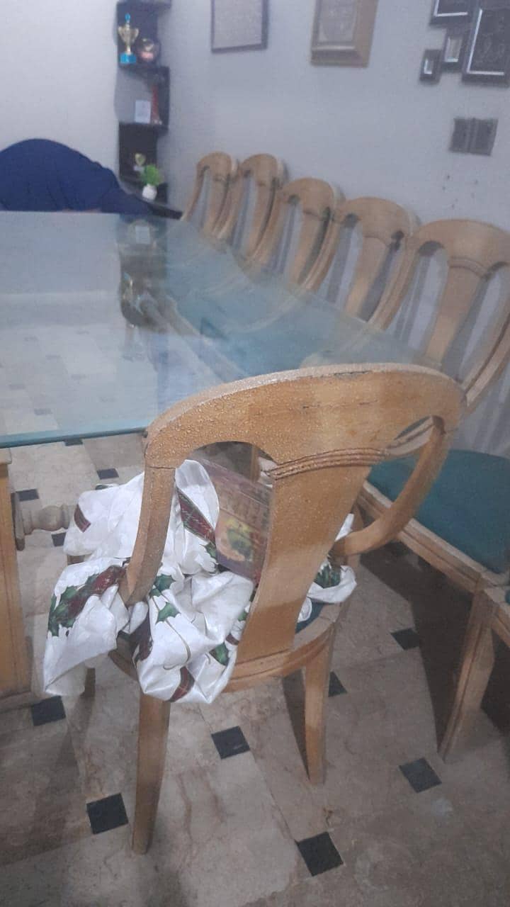 dining table and 8 cheer 0