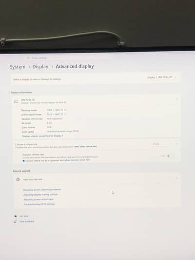 Lenovo ThinkVision 24" 2k 75hz