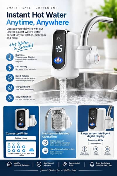 Instant Hot Water Tap with LED Display
