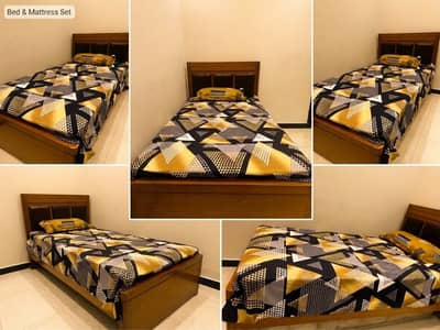 Single Wooden Bed with Master Celeste Mattress (Complete Set)