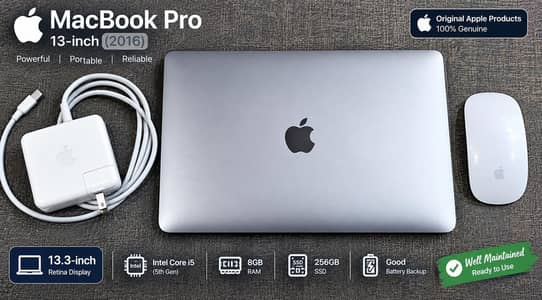 Apple MacBook Pro 2016 | 8GB RAM | 256GB SSD | Original Charger