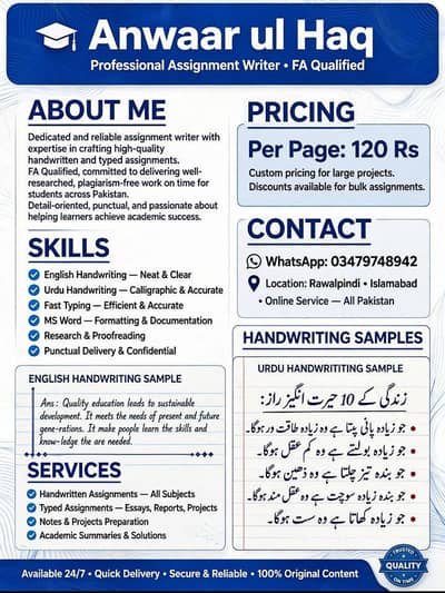 professional assignment writer services available