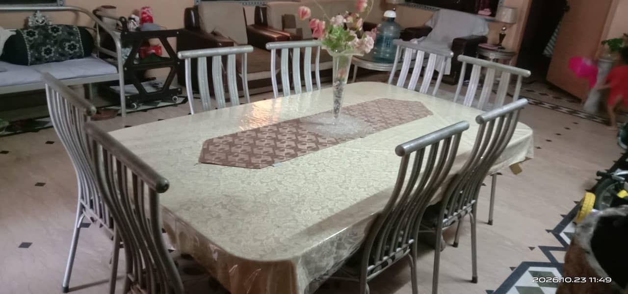 Wooden Dining Table with 8 Chairs – Rs. 26,000 - Dining Tables - 1120806172