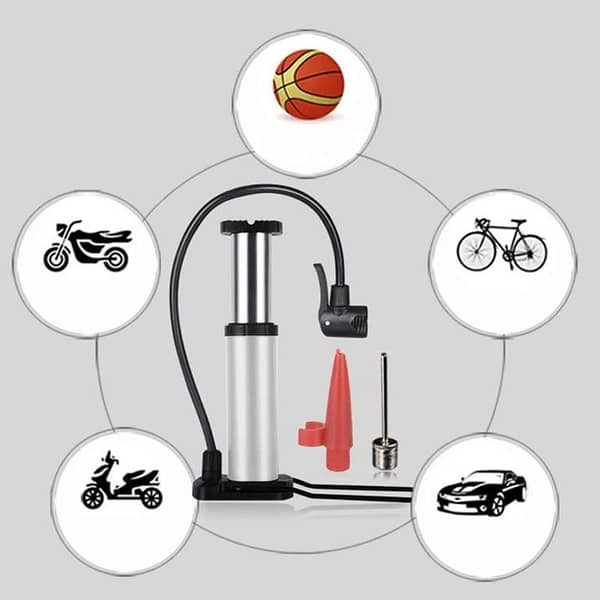 Portable Mini Foot Pump | High-Pressure Bicycle, Motorcycle & Car Tire Inflator Lightweight & Compact Mini Floor Pump - Essential Cycling Accessory
