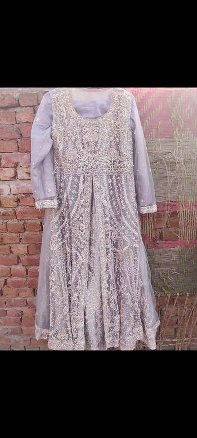 Beautiful Lavender Bridal Maxi with Heavy Embroidery