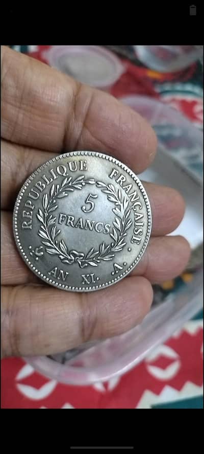 Old & Antique French Medal Nostre Demos, Old Silver Coin, Rare COIN