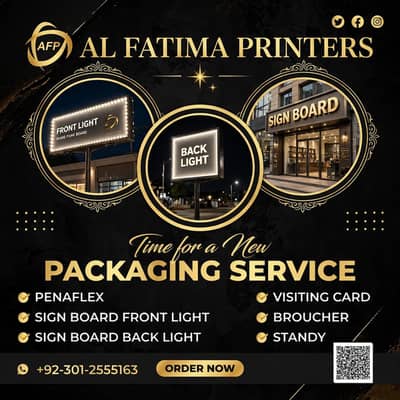 Panaflex Printing | 3D Sign Board | Front & Back Light Board