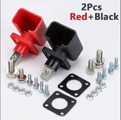 Pack of 4 Red & Black Pairs Battery Terminals 120Amp and 200 Amp