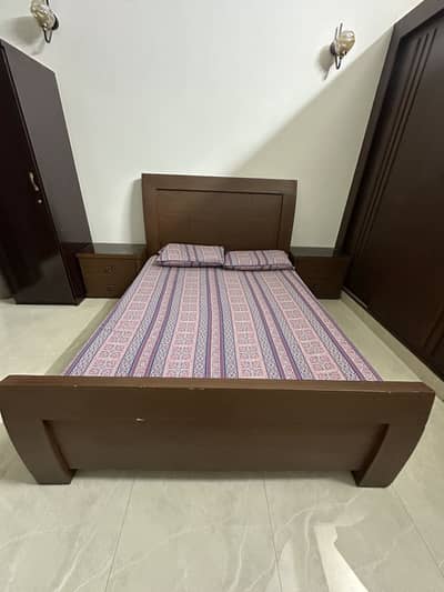 Bed and side tables