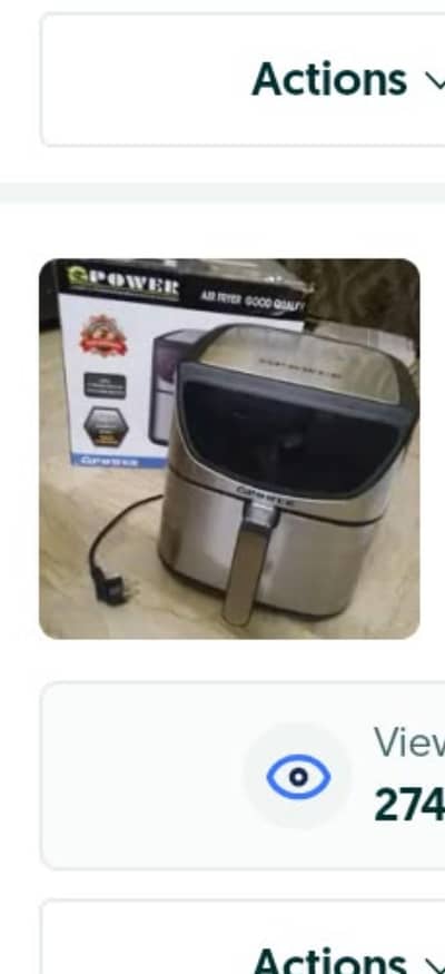 new Air fryer hai 3:se 4 bar use hua hai condition bahut behtarin hai