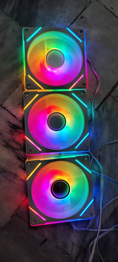 3x White infinity Fans