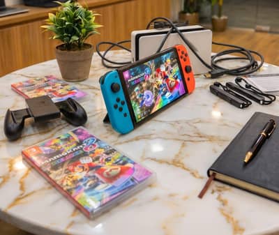 Nintendo Switch OLED 64GB | 7 Inch Touchscreen | Blue Red Joy-Cons