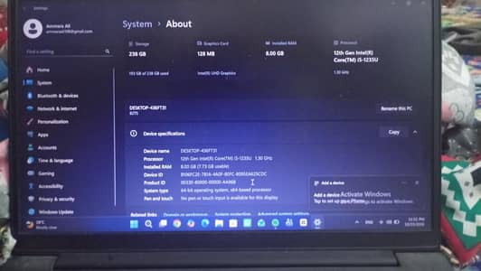 Lenovo 14" Core i5 12th Gen | 8GB Ram | 256GB SSD |Excellent Condition