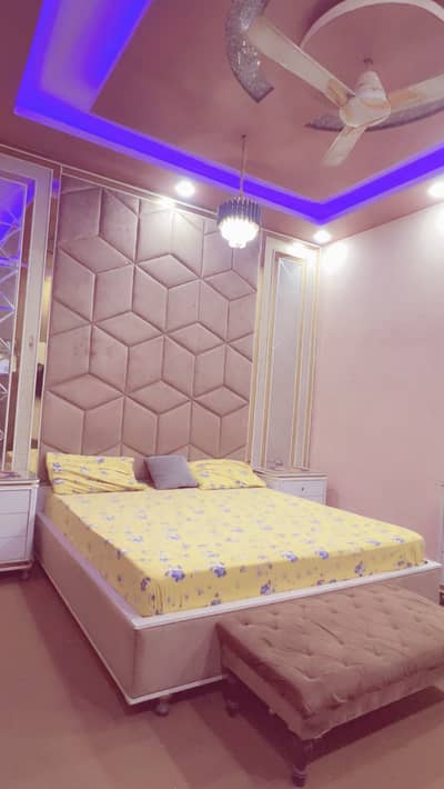 full back wall bed with side tables without metress