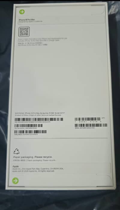 Apple iPhone 18 Pro Max 512gb JV_Sim