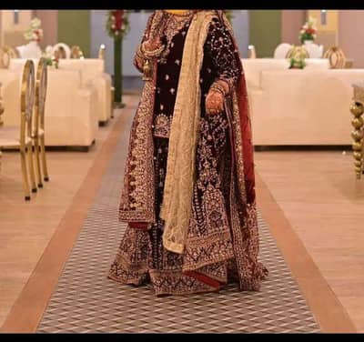 heavy embroidery bridal lehenga