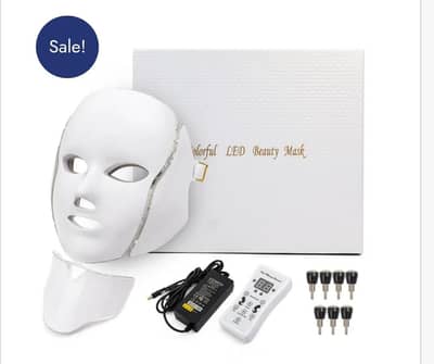 Face and neck 7 led light mask