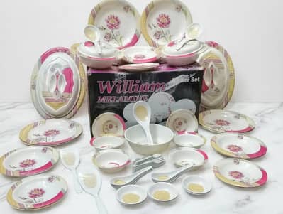 William Melamine Dinner Set – Floral Design
