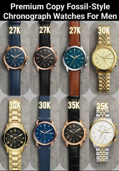 High-End Men's Watches Collection (Fossil & Vacheron Tourbillon)