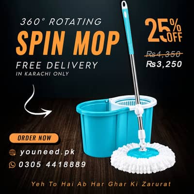 Buy Spin Mop - Get 360° Spin Mop - Royal Spin Mop in Karachi
