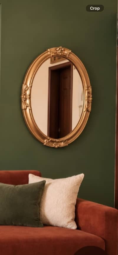 Gold Oval mirror imported