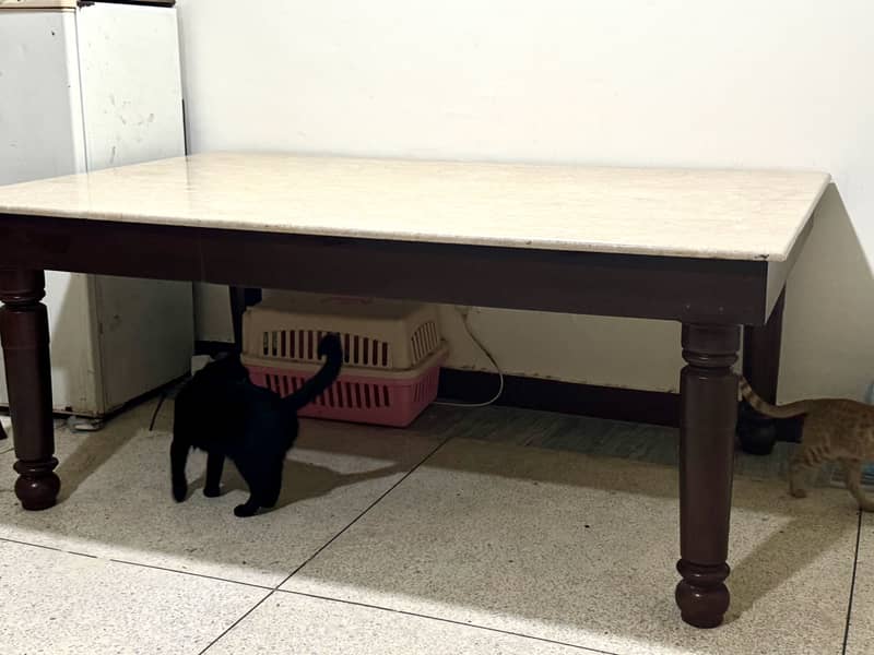 Dining table with marble top 2
