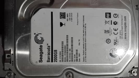2 TB (2000GB) Seagate HDD