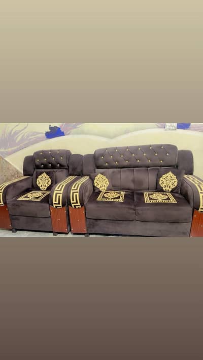Beautiful Sofa Set Of 3 With glass table free