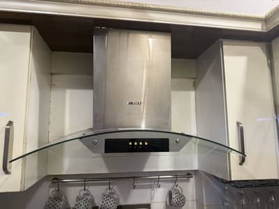 FOTILE Stainless Steel Kitchen Chimney Hood with Curved Glass