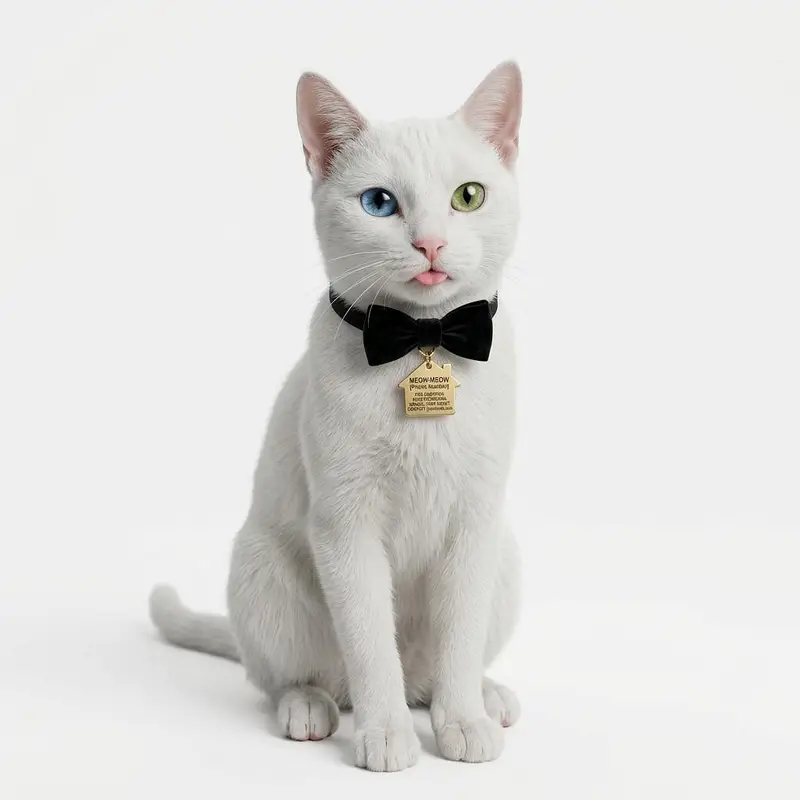 Rare White  Cat for Sale – Blue & Green Eyes — photo 2